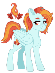 Size: 1441x1883 | Tagged: safe, artist:whalepornoz, oc, pegasus, pony, adoptable, magical lesbian spawn, offspring, parent:rainbow dash, parent:spitfire, parents:spitdash, simple background, solo, transparent background