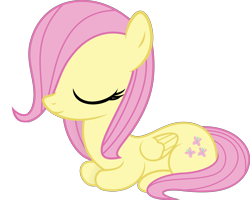 Size: 4500x3608 | Tagged: safe, artist:agrol, artist:slb94, fluttershy, pegasus, pony, behaving like a cat, cute, female, filly, filly fluttershy, ponyloaf, prone, shyabetes, simple background, smiling, transparent background, vector, younger