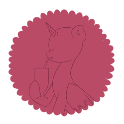 Size: 900x902 | Tagged: safe, artist:svpernxva, derpibooru import, pony, drink, drinking, simple background, sketch, transparent background, your character here