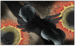 Size: 2800x1700 | Tagged: safe, artist:elmutanto, oc, oc only, oc:fantastic storm, pegasus, pony, fallout equestria, fanfic:fallout equestria: broken oaths, fanfic, fanfic art, flying, hooves, male, stallion, wings