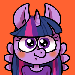 Size: 1000x1000 | Tagged: safe, artist:greyeater, twilight sparkle, twilight sparkle (alicorn), alicorn, anthro, female, icon, silly, solo