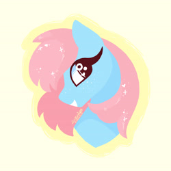 Size: 4724x4724 | Tagged: safe, artist:livzkat, oc, oc:dipper, bust, lineless, my little pony, sparkly