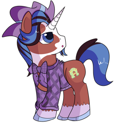 Size: 1280x1339 | Tagged: safe, artist:rainbowtashie, fancypants, trouble shoes, oc, pony, unicorn, bowtie, classy, clydesdale, commissioner:bigonionbean, cute, cutie mark, earth, facial hair, fusion, goatee, handsome