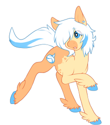 Size: 1468x1663 | Tagged: safe, artist:pomrawr, oc, oc only, earth pony, pony, earth pony oc, eye clipping through hair, running, simple background, solo, transparent background, unshorn fetlocks