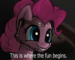 Size: 734x592 | Tagged: safe, anonymous artist, pinkie pie, earth pony, pony, /mlp/, 4chan, anakin skywalker, caption, drawthread, meme, ponified meme, prequel meme, revenge of the sith, solo, star wars, text