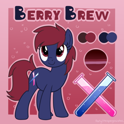 Size: 4000x4000 | Tagged: safe, artist:partylikeanartist, oc, oc only, oc:berry brew, earth pony, pony, reference sheet, solo