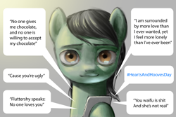 Size: 2560x1707 | Tagged: safe, artist:amarthgul, oc, oc:anon, pony, holiday, uncanny valley, valentine's day