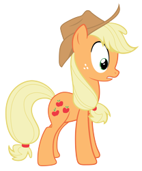 Size: 7911x9489 | Tagged: safe, artist:midwestbrony, applejack, earth pony, pony, absurd resolution, freckles, hat, simple background, solo, transparent background, vector