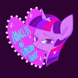 Size: 1447x1446 | Tagged: safe, artist:1drfl_world_end, derpibooru import, twilight sparkle, pony, blushing, cute, female, heart, looking at you, mare, princess of friendship, simple background, smiling, solo, twiabetes