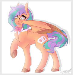 Size: 1280x1320 | Tagged: safe, artist:toxicartiststudio, derpibooru import, oc, oc only, pegasus, pony, commission, glasses, hooves, solo