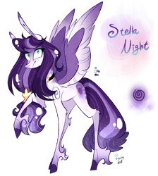 Size: 888x992 | Tagged: safe, artist:manella-art, oc, oc:stella night, pegasus, pony, female, mare, simple background, solo, transparent background