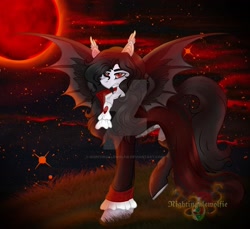 Size: 1920x1758 | Tagged: safe, artist:nightingalewolfie, pony, vampire, vampony, clothes, dracula, male, night, ponified, solo, stallion