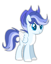 Size: 3742x4644 | Tagged: safe, artist:thesmall-artist, oc, oc:blue, pegasus, pony, colored hooves, hat, male, simple background, solo, stallion, transparent background, two toned wings