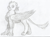 Size: 1085x798 | Tagged: safe, artist:69beas, derpibooru import, gabby, griffon, beak, feather, female, folded wings, leonine tail, looking at you, monochrome, sketch, smiling, solo, traditional art, wings