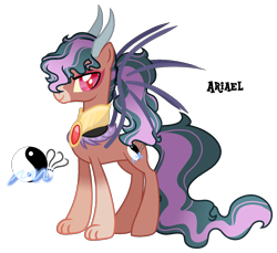 Size: 1545x1414 | Tagged: safe, artist:sweet-psycho-uwu, oc, oc only, oc:ariael, hybrid, interspecies offspring, male, offspring, parent:discord, parent:princess celestia, parents:dislestia, simple background, solo, transparent background