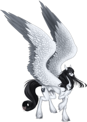 Size: 2110x2966 | Tagged: safe, artist:lastaimin, oc, oc:iron clad, pegasus, pony, female, mare, simple background, solo, transparent background, two toned wings, wings