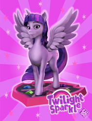 Size: 1431x1890 | Tagged: safe, artist:lewdxcube, twilight sparkle, twilight sparkle (alicorn), alicorn, pony, 3d, 3d model, emblem of harmony, female, mare, solo, zbrush