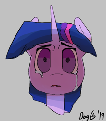 Size: 413x471 | Tagged: safe, artist:dog giraffe, twilight sparkle, pony, bust, crying