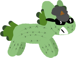 Size: 624x472 | Tagged: safe, artist:artdbait, oc, oc:nc, pony, 1000 hours in ms paint, cactus, hat, smiling, solo, sunglasses, thorns