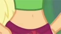 Size: 2400x1365 | Tagged: safe, screencap, applejack, better together, equestria girls, turf war, belly, belly button, midriff, upscaled