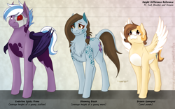 Size: 1920x1196 | Tagged: safe, artist:stuflox, oc, oc only, oc:blooming brush, oc:drawin gamepad, oc:drawingamer, oc:enderline prime, bat pony, earth pony, pegasus, female, male, mare, stallion