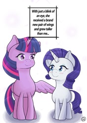 Size: 1024x1455 | Tagged: safe, artist:kingkero, rarity, twilight sparkle, twilight sparkle (alicorn), alicorn, pony, unicorn, comic:my little unicorn, blushing, comic, female, lesbian, rarilight, shipping