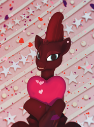 Size: 800x1080 | Tagged: safe, artist:feuerrader-nmm, tempest shadow, pony, 3d, heart, solo