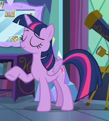 Size: 657x734 | Tagged: safe, screencap, twilight sparkle, twilight sparkle (alicorn), alicorn, celestial advice, cropped, raised eyebrow, raised hoof, smug, smuglight sparkle, solo