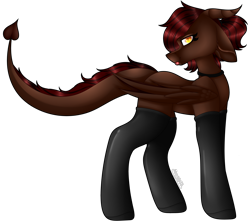 Size: 5022x4452 | Tagged: safe, artist:neo-nip38, oc, oc only, oc:whiskey dreams, incubus, incubus pony, pony, simple background, solo, tongue out, transparent background