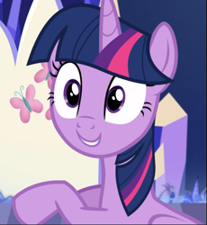 Size: 865x939 | Tagged: safe, screencap, twilight sparkle, twilight sparkle (alicorn), alicorn, celestial advice, cropped, cute, looking at you, smiling, solo, twiabetes