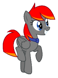 Size: 600x800 | Tagged: safe, artist:askometa, oc, oc:arian blaze, pegasus, pony, animated, collar, commission, cute, happy, horses doing horse things, ocbetes, simple background, smiling, solo, transparent background, trotting, trotting in place