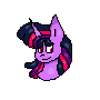 Size: 90x90 | Tagged: safe, artist:hunterthewastelander, twilight sparkle, pony, unicorn, bust, female, mare, pixel art, simple background, smiling, solo, transparent background