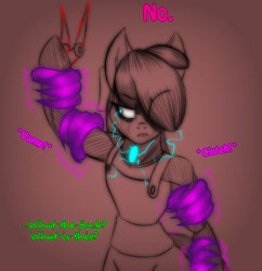 Size: 578x598 | Tagged: safe, artist:lil miss jay, apple bloom, anthro, lil-miss rarity, applebloo, bondage, magic, magical bondage, vulgar