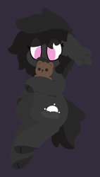 Size: 1300x2285 | Tagged: safe, artist:moonydusk, oc, oc only, oc:moonlight dusk, bat pony, pony, female, mare, simple background, teddy bear