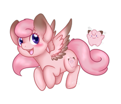 Size: 965x828 | Tagged: safe, artist:mondlichtkatze, pony, clefairy, crossover, pokémon, ponified, simple background, transparent background