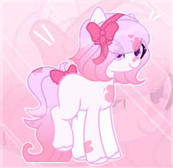 Size: 2385x2317 | Tagged: safe, artist:rerorir, oc, oc only, earth pony, pony, bow, eye clipping through hair, female, hair bow, hair over eyes, mare, solo, tail bow, unshorn fetlocks, white outline, zoom layer