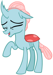 Size: 3495x4912 | Tagged: safe, artist:andoanimalia, ocellus, changedling, changeling, school daze, cute, diaocelles, eyes closed, female, giggling, open mouth, raised hoof, simple background, solo, transparent background, vector