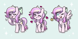 Size: 792x396 | Tagged: safe, artist:dawnfire, oc, oc:iridescent flings, pegasus, pony, bow, solo