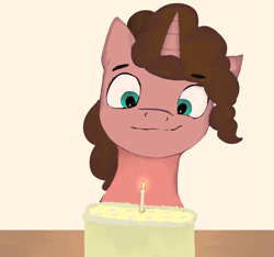 Size: 2143x2005 | Tagged: safe, artist:sapphmod, oc, oc:banana pie, pony, cake, food, happy birthday, solo