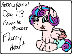 Size: 292x217 | Tagged: safe, artist:brightstarclick, princess flurry heart, alicorn, februpony, foal, solo