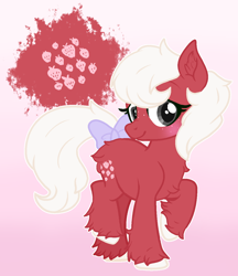 Size: 1024x1185 | Tagged: safe, artist:dreamilil, earth pony, pony, g1, bow, fresita, g1 to g4, generation leap, solo, tail bow