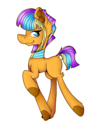 Size: 1159x1318 | Tagged: safe, artist:chazmazda, oc, oc only, earth pony, pony, art, cartoon, commission, commissions open, digital art, fullbody, raised hoof, simple background, solo, transparent background