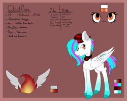 Size: 3507x2800 | Tagged: safe, artist:chazmazda, oc, oc only, pegasus, pony, art, cartoon, commission, commissions open, digital art, fullbody, hat, headphones, reference sheet, solo, wings