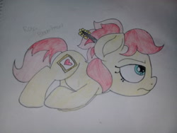 Size: 3264x2448 | Tagged: safe, artist:swivel starsong, part of a set, oc, oc only, oc:rosa blossomheart, earth pony, pony, female, malaysia, mare, nation ponies, ponified, project seaponycon, solo, traditional art