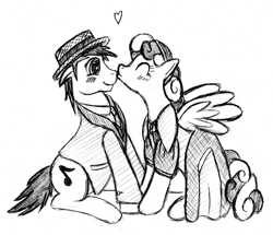 Size: 2582x2218 | Tagged: safe, artist:geminishadows, pony, kissing, ponified, the music man