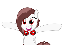 Size: 2087x1476 | Tagged: safe, artist:chipmagnum, oc, oc:scarlet blitz, pegasus, pony, female, headphones, mare, simple background, solo, transparent background