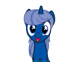 Size: 1206x1004 | Tagged: safe, artist:scintillare corridor, oc, oc only, oc:bluemoon renagade, pony, unicorn, season 5, cute, female, happy, looking at you, simple background, sitting, solo, transparent background, vector, watermark