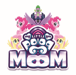 Size: 1046x1035 | Tagged: safe, derpibooru import, edit, fluttershy, pinkie pie, spike, twilight sparkle, twilight sparkle (alicorn), alicorn, cyclops, dragon, earth pony, pegasus, pony, my little pony: the movie, cross-eyed, female, heart, jumping, logo, looking at you, looking up, male, mare, multeity, open mouth, simple background, smiling, spread wings, unitinu, wat, white background, wings
