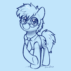 Size: 900x900 | Tagged: safe, artist:dawnfire, oc, earth pony, pony, glasses, solo