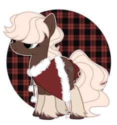 Size: 566x604 | Tagged: safe, artist:pgthehomicidalmaniac, oc, oc:rusty hatchet, earth pony, pony, base used, cloak, clothes, female, mare, solo